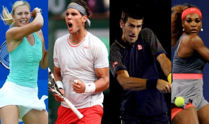 This is on what they are spending money Djokovic, Nadal, Federer, Sharapova…