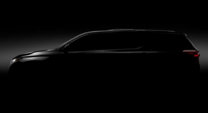 2018 Chevrolet Traverse teased just before its Detroit debut day!