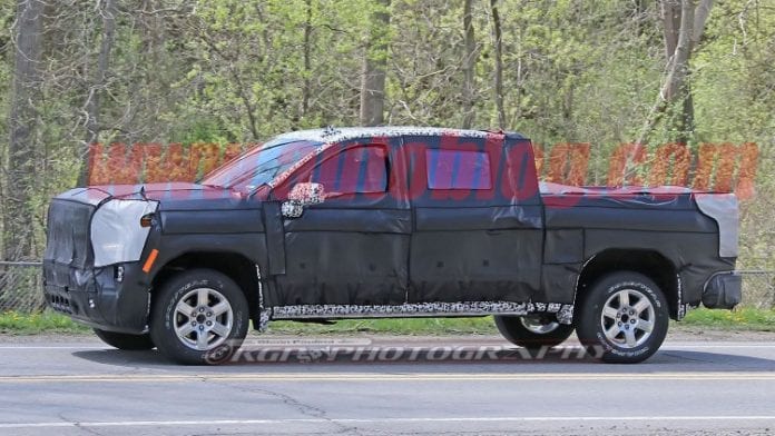 2019 Chevy Silverado spied with angled headlights and updated interior