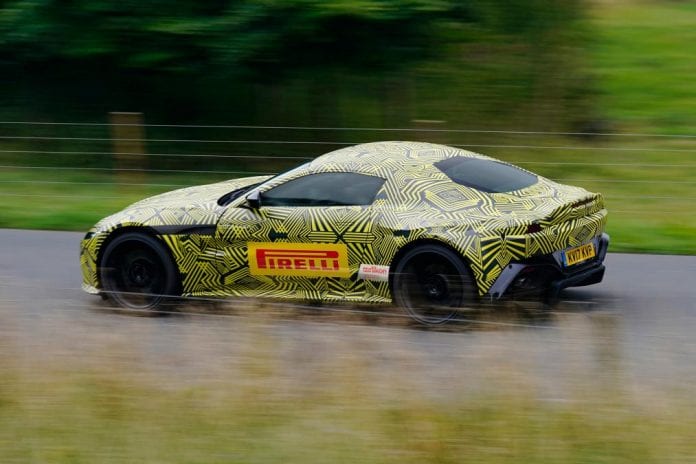 2019 Aston Martin V8 Vantage caught testing wearing camo!
