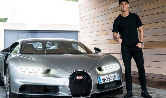 Cristiano Ronaldo Spotted In His Bugatti Chiron