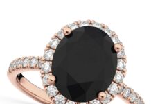 wedding rings with black diamond- segal
