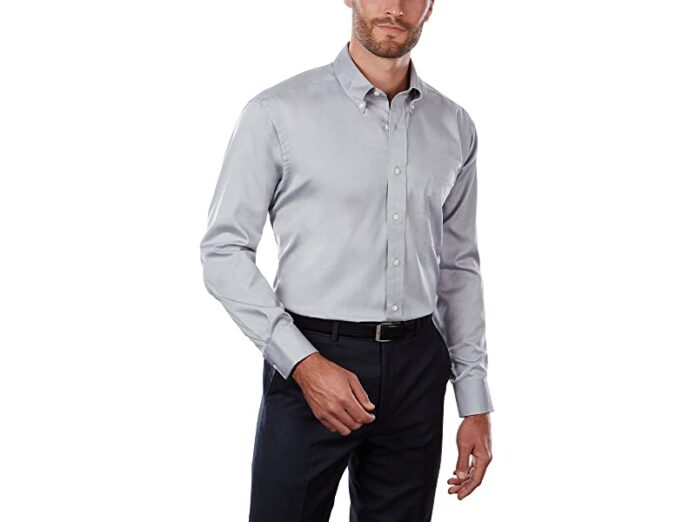 Van Heusen Men's Dress Shirt Regular Fit Non Iron Solid